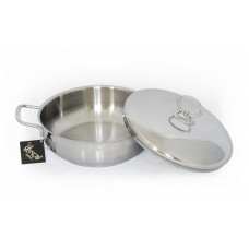 Кастрюля для тушения 2,8л. "Лотос Классика" с металлической крышкой