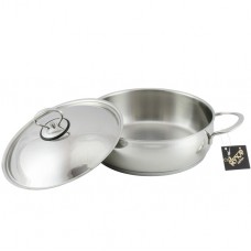 Кастрюля для тушения 3,0л. "Магнолия Классика" с металлической крышкой