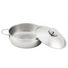 Кастрюля для тушения 3,0л. "Магнолия Престиж" с металлической крышкой