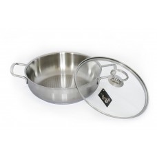 Кастрюля для тушения 2,8л. "Лотос Классика" со стеклянной крышкой Кастрюля для тушения 2,8л. "Лотос Классика" со стеклянной крышкой