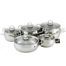 Набор посуды 5 пр. "Магнолия Классика" со стеклянной крышкой