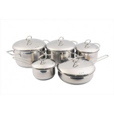 Набор посуды 5пр. "Лотос Классика" с металлической крышкой
