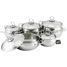 Набор посуды 5 пр. "Магнолия Классика" с металлической крышкой