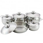 Набор посуды 5 пр. "Магнолия Престиж" с металлической крышкой