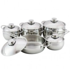 Набор посуды 5 пр. "Магнолия Престиж" с металлической крышкой