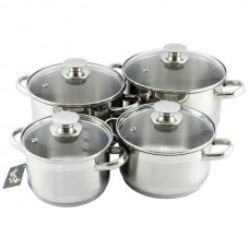 Набор посуды 4пр. "Лотос Традиция" со стеклянной крышкой