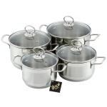 Набор посуды 4пр. "Лотос Классика" со стеклянной крышкой