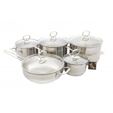 Набор посуды 5пр. "Лотос Классика" со стеклянной крышкой