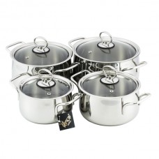 Набор посуды 4пр. "Орхидея Классика" со стеклянной крышкой