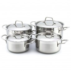 Набор посуды 4пр. "Крокус Классика" с металлической крышкой