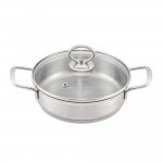 Кастрюля для тушения 1,4л. "Лотос Классика" со стеклянной крышкой